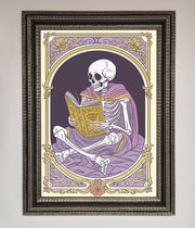 Tarot Skeleton Reader Framed Print-17