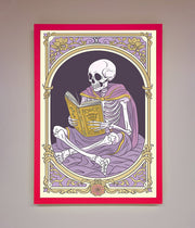 Tarot Skeleton Reader Framed Print-13