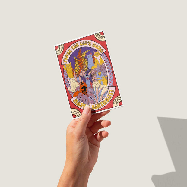 'The Cat's Meow' Birthday Card | Cats Card | Fully Recycled-1