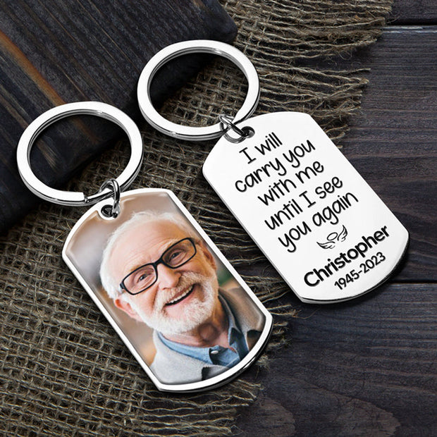 Personalised Memorial Keyring | Until I See You Again | Sympathy Gift | Memoriex - Memoriex