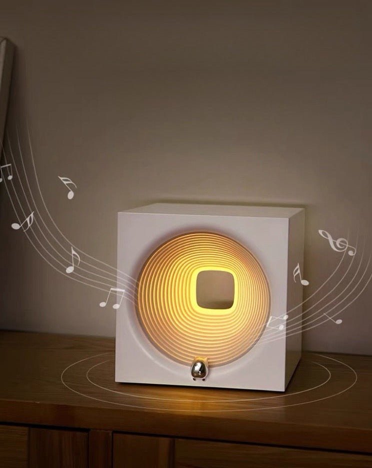 Time Machine Sleep Inducing Bedside Lamp with Speaker - Dimmable Sleep Aid Night Light-2