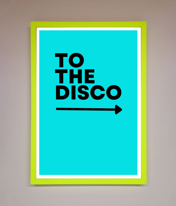 To The Disco Blue Framed Poster-12