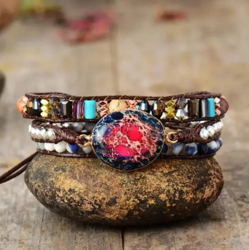 Tourmaline Jasper Wrap Bracelet-3