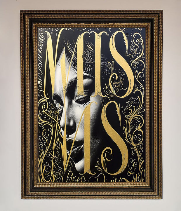 Typography Queen Framed Poster-18