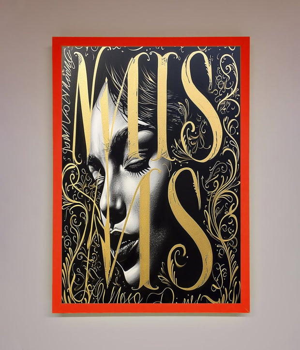 Typography Queen Framed Poster-14