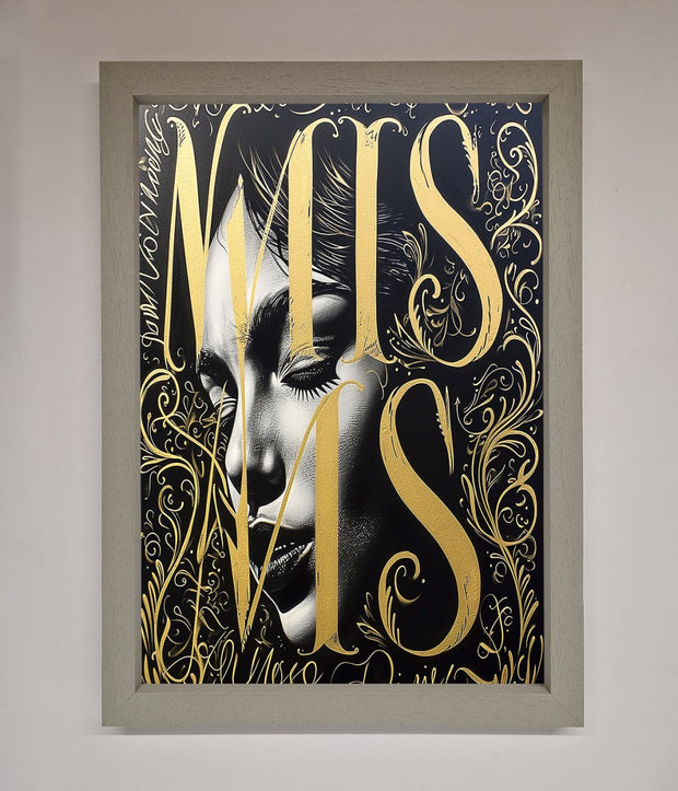 Typography Queen Framed Poster-3