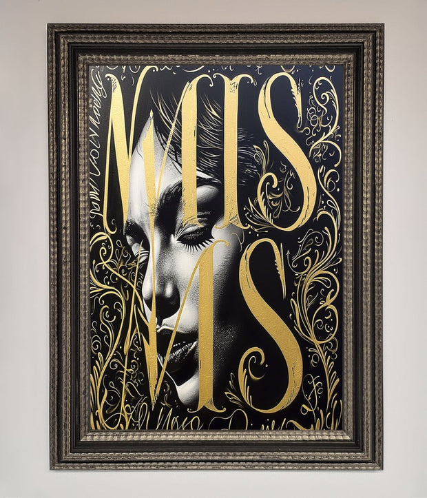 Typography Queen Framed Poster-17