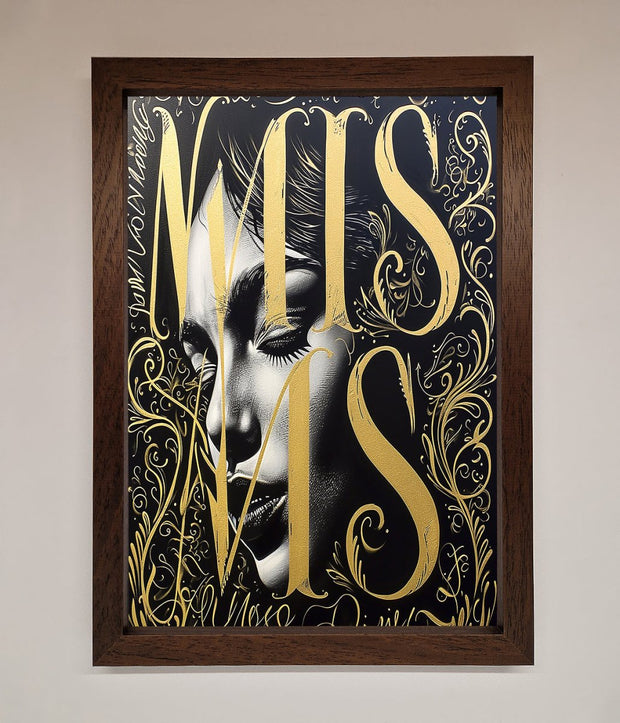 Typography Queen Framed Poster-9