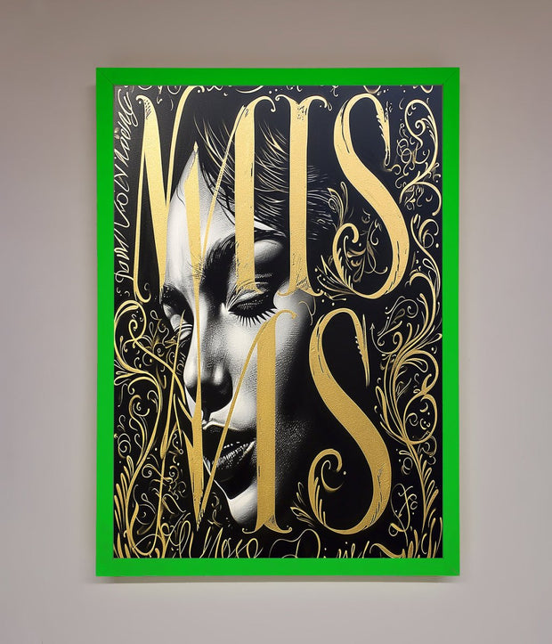 Typography Queen Framed Poster-11