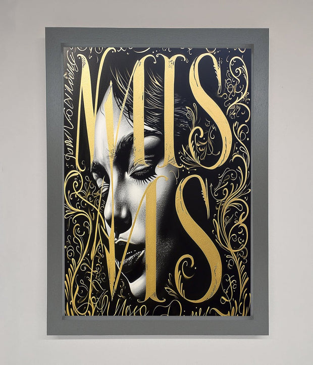 Typography Queen Framed Poster-4