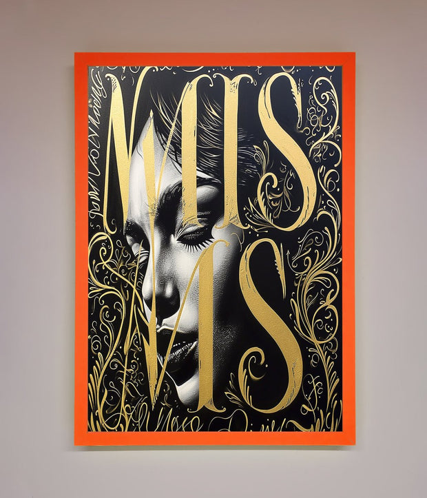 Typography Queen Framed Poster-10