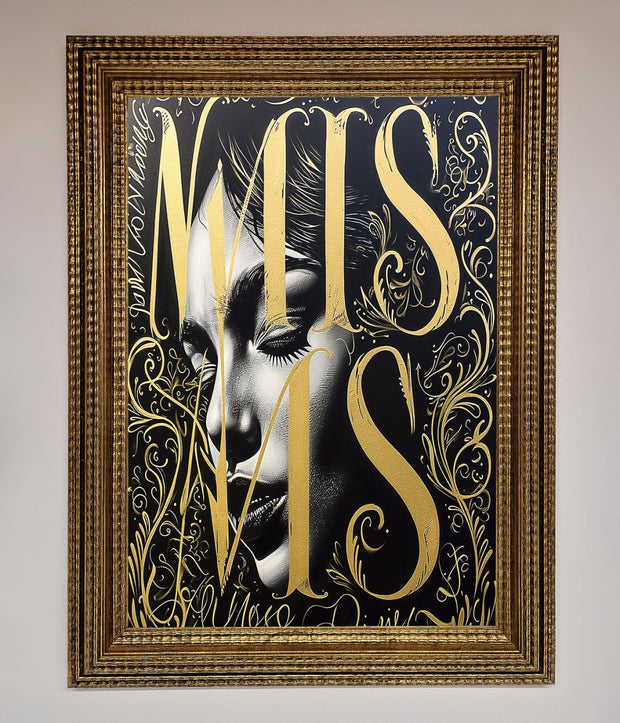 Typography Queen Framed Poster-15