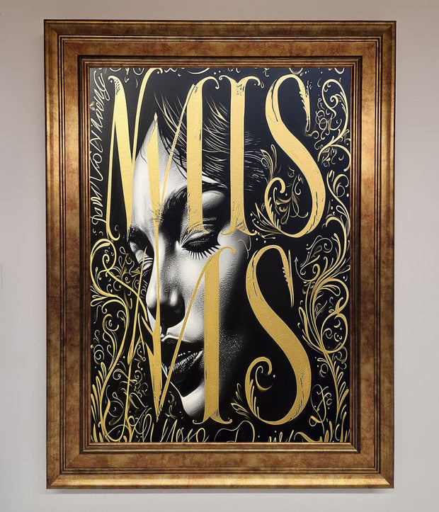 Typography Queen Framed Poster-7