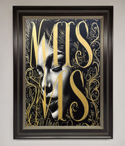 Typography Queen Framed Poster-8
