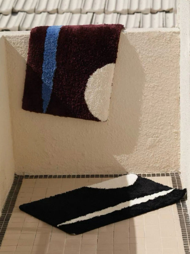 Ultra Soft Contemporary Abstract Bath Rug, Absorbent, Anti-slippery Mat-1
