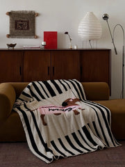 Ultra Soft Funky Cute Hot Dog Stripe Throw Blanket - Warm Thick Animal Print-1