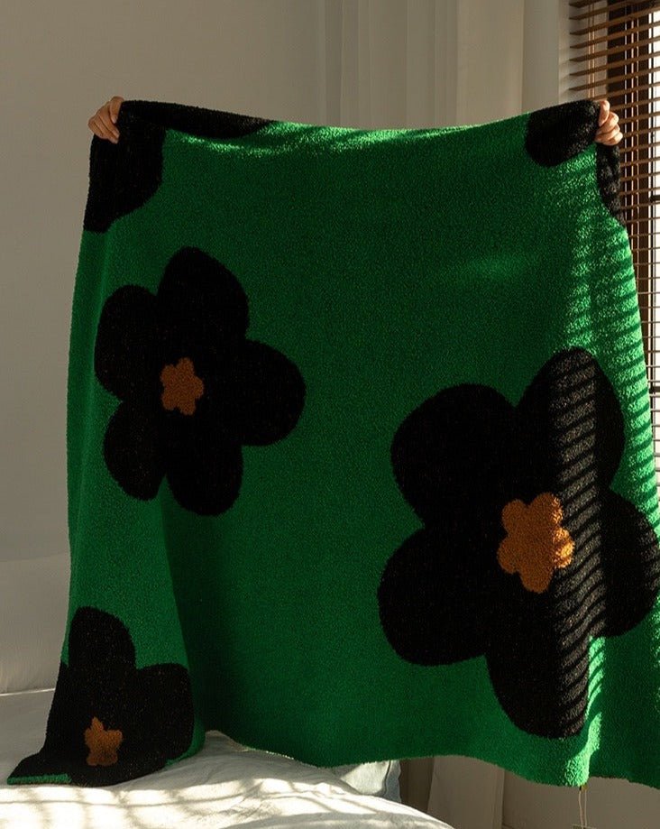 Ultra Soft Microfiber Sunflower Pattern Throw Blanket-5