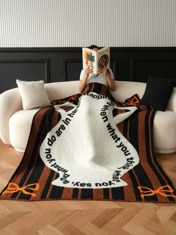 Ultra Soft Whimsical Cute Stripe Vase Throw Blanket - Warm Thick Playful-4