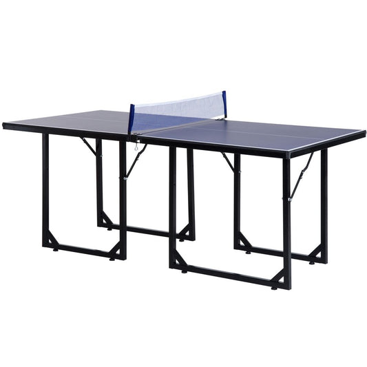 Tennis Table Ping Pong Foldable with Net Game Steel 183cm Indoor, Blue HOMCOM