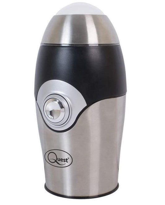 Grinder - Quest One Touch Compact Stainless Steel 50g Grinder Coffee Beans, Nuts, Spices & Seeds