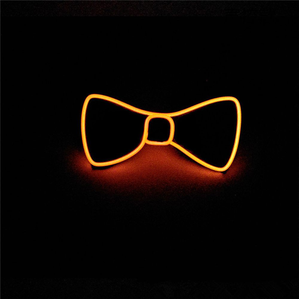 Men Glowing Bow Tie EL Wire Neon LED Luminous Party Haloween Christmas Luminous Light Up Decoration Bar Club Stage Prop Clothing