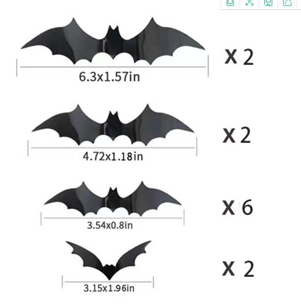 New 12Pcs Halloween 3D Hollow Bat Wall Stickers Black Bat Sticker Room Decor Party DIY Decals Halloween Horror Bats Removable