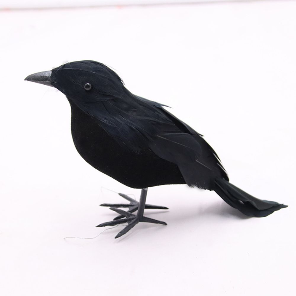 Simulation Black Crow Halloween Black Crow Props Simulation Fake Bird Ghost Festival Halloween Decoration Scary Toys