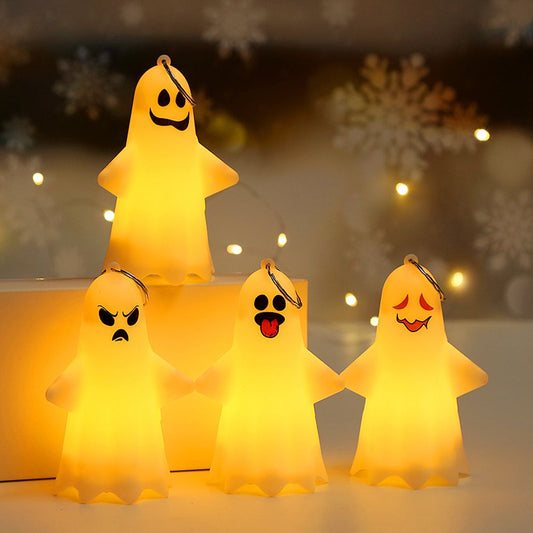 Halloween LED Cute Ghost Hanging Lamp Horror Pumpkin Lantern Ghost Pendant Halloween Party Haunted House Home Decor Horror Props