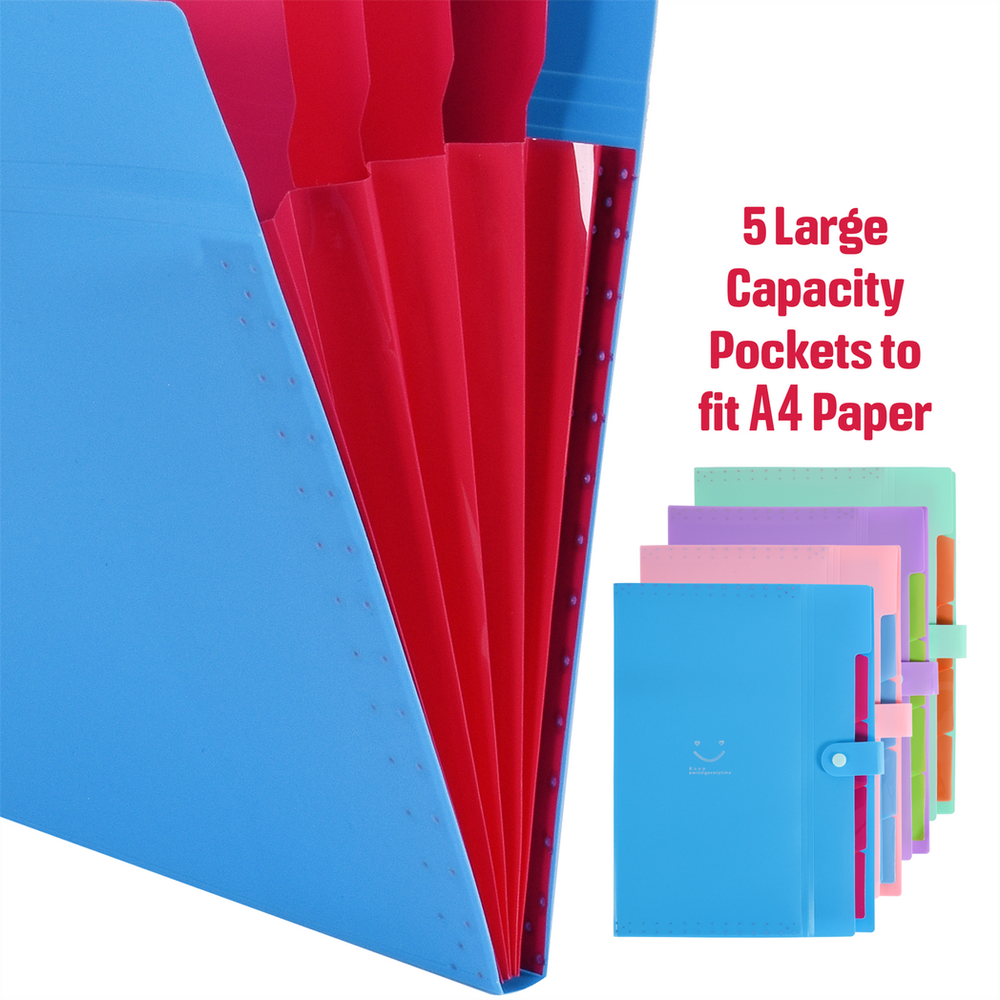 Colourful Plastic File Organisers Pack Of 4