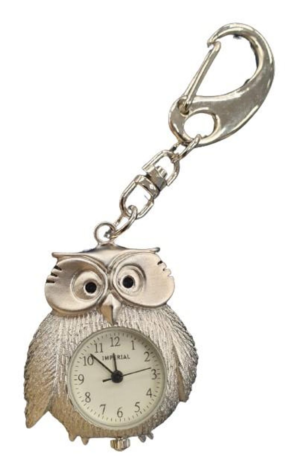 Imperial Key Chain Clock Owl Silver IMP744