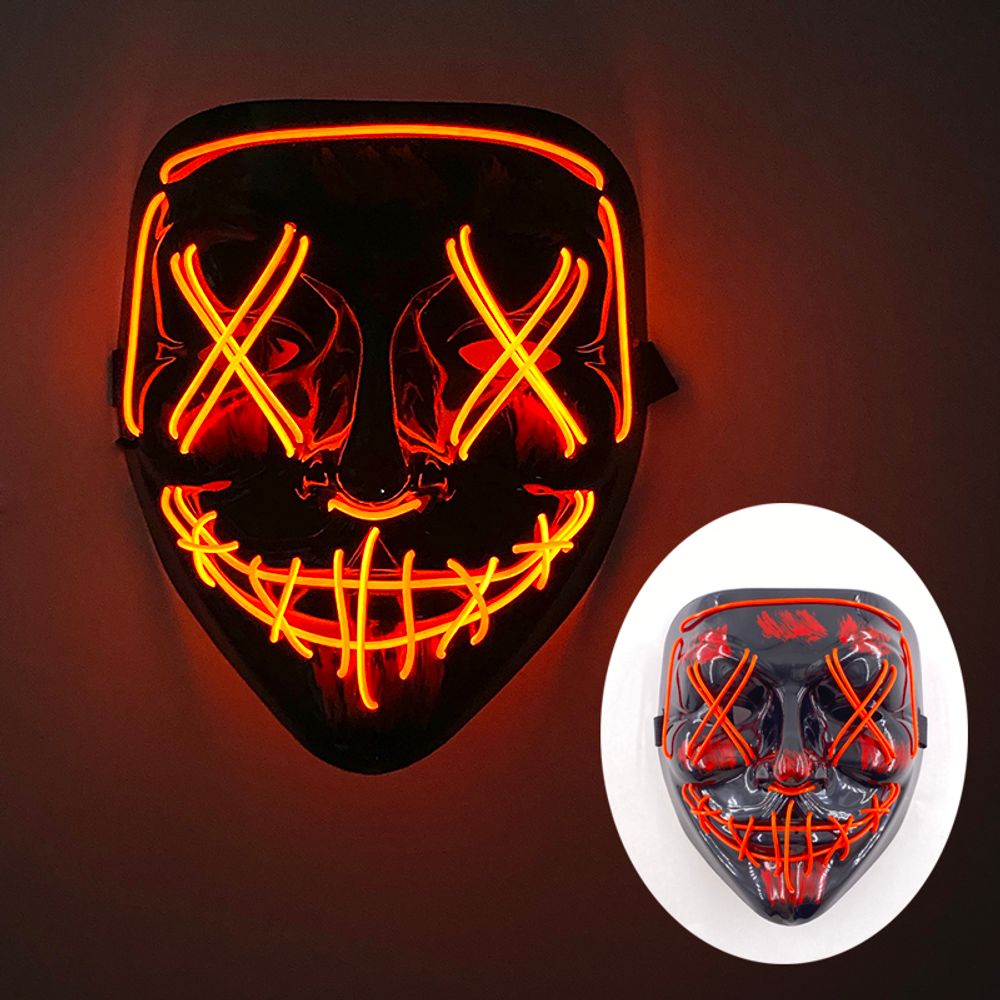 New Halloween LED Luminous Mask Face Changing Induction colorful mask LED light up control cool mask Party Atmosphere Prop