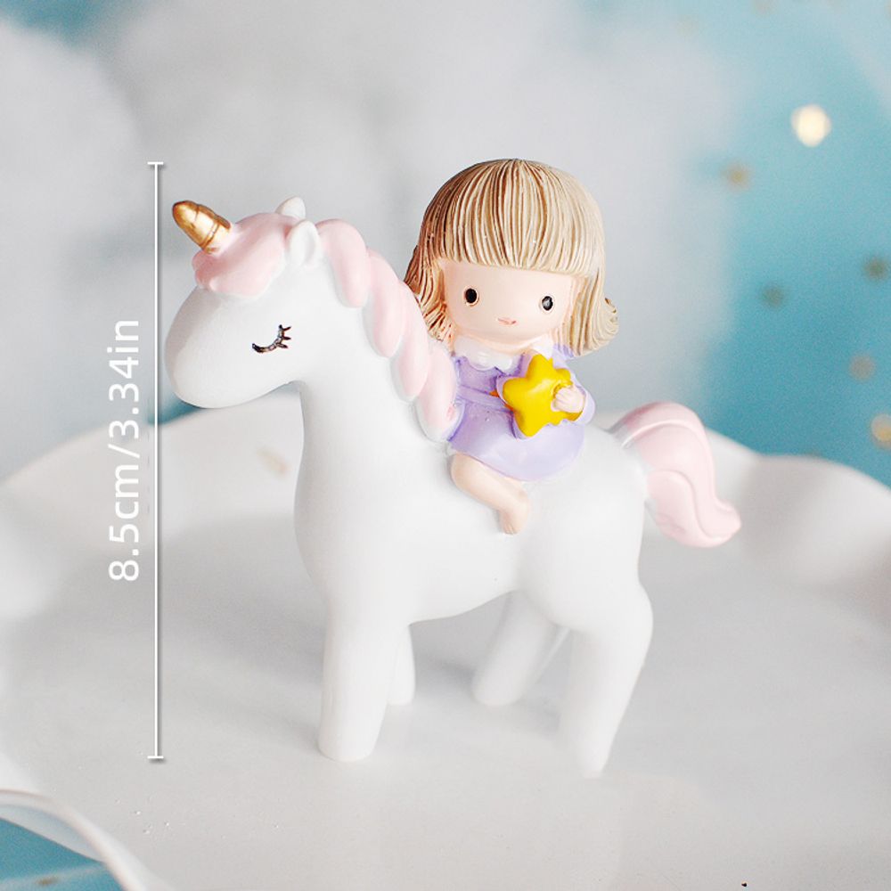 Unicorn Theme Cake Topper Happy Birthday Rainbow Stars Girl Birthday Baby Shower Party  Cake Decoration for Girl's 16th Birthday