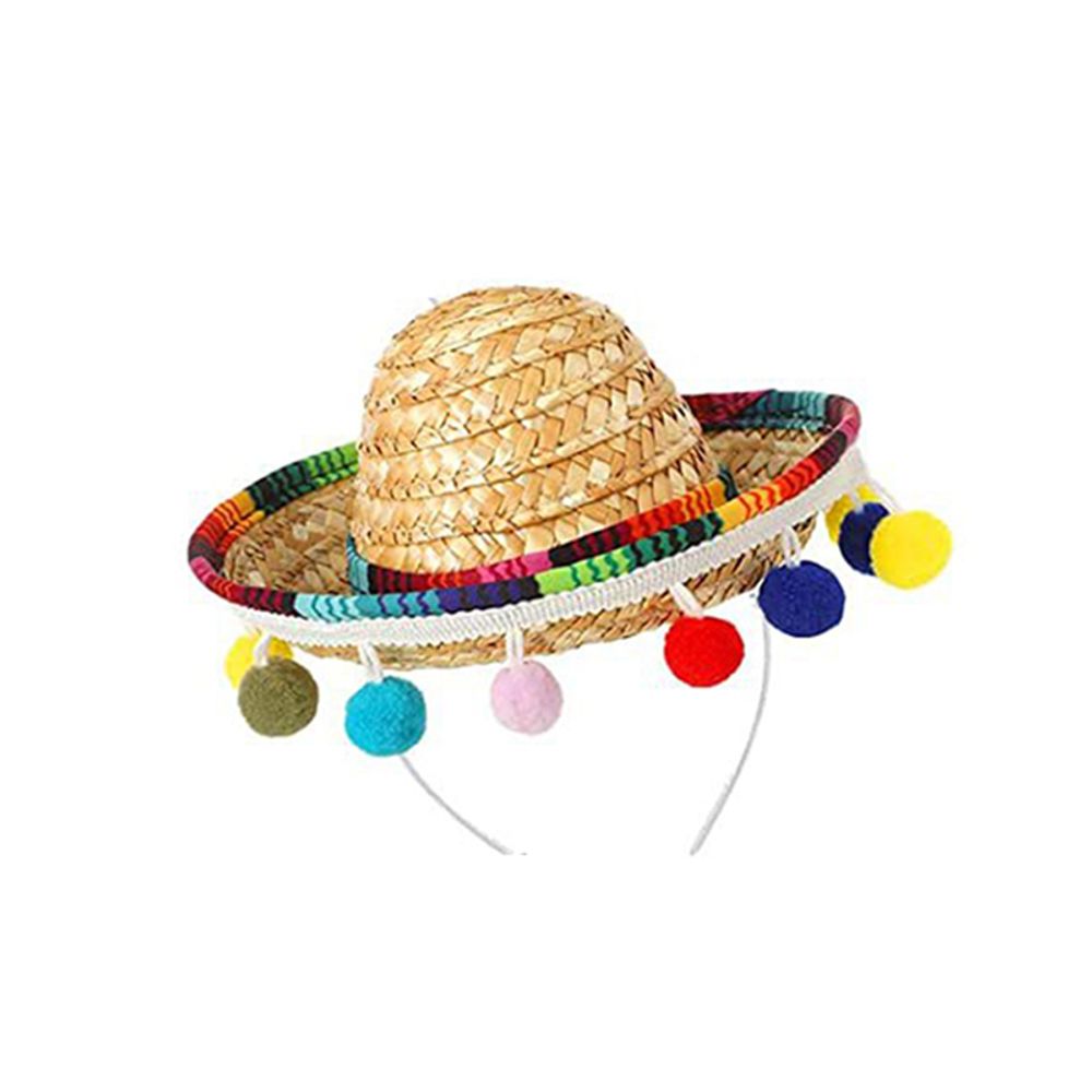 Mexican Mini Small Hat Hair Hoops Headbands Festival Headdress Performance Props Carnival New Year Party Favors