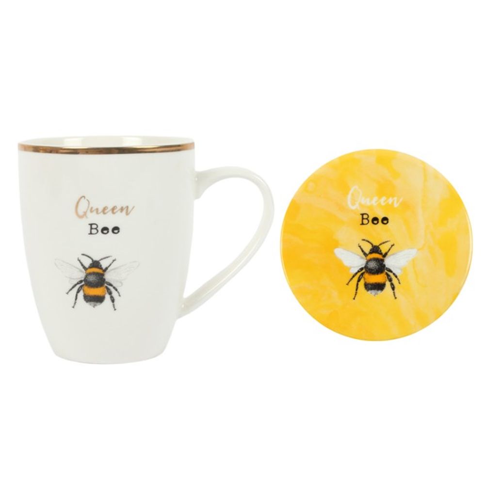 Queen Bee Ceramic Mug and Coaster Set-1