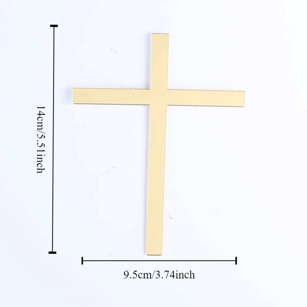 Happy Christening Cross Cake Topper Acrylic  Decorations God Bless   Party for Baking   Supplies