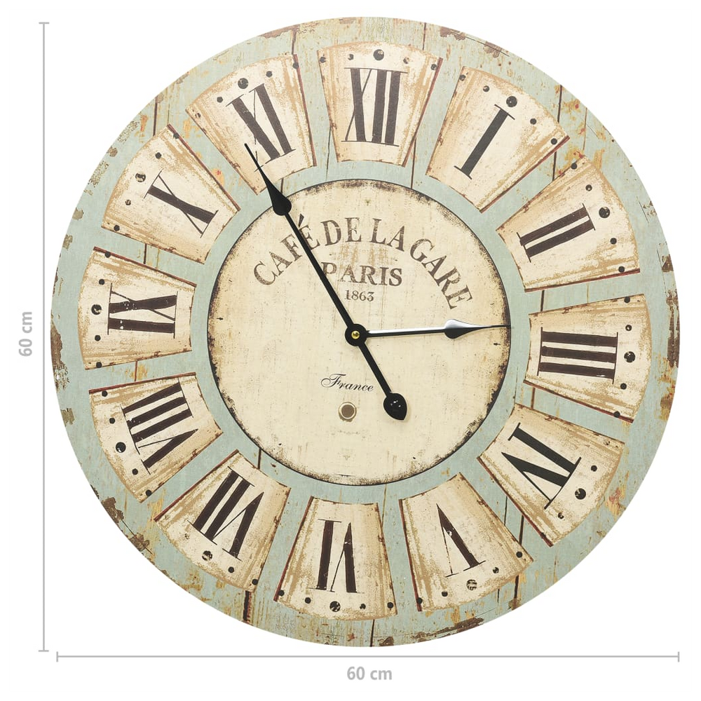 Wall Clock Multicolour 60 cm MDF