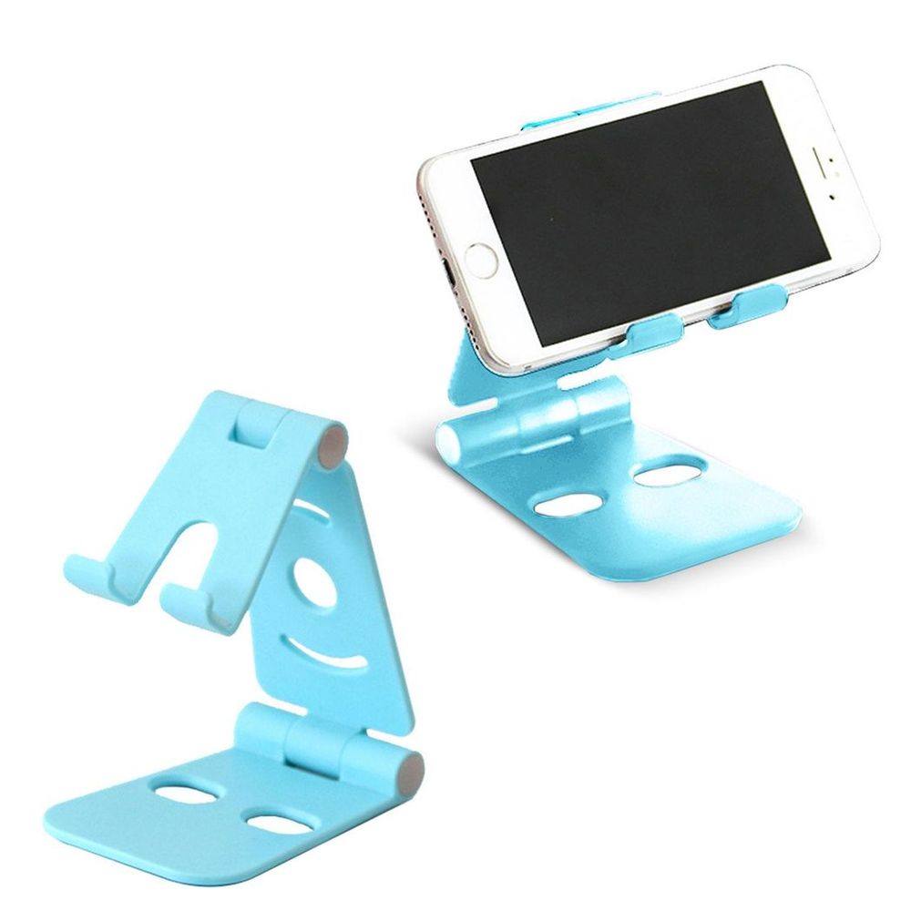 Aquarius Plastic Folding Table Top Phone Holder, Blue