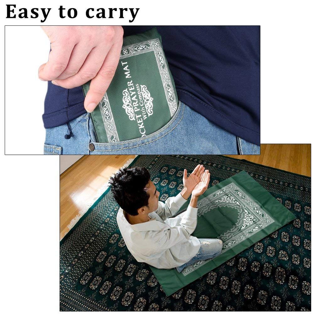 Waterproof Portable Prayer Rug Pocket Size Praying Mat Travel Prayer Rug Mat Outdoor Musallah Pads Carpet Outing Picnic Salah