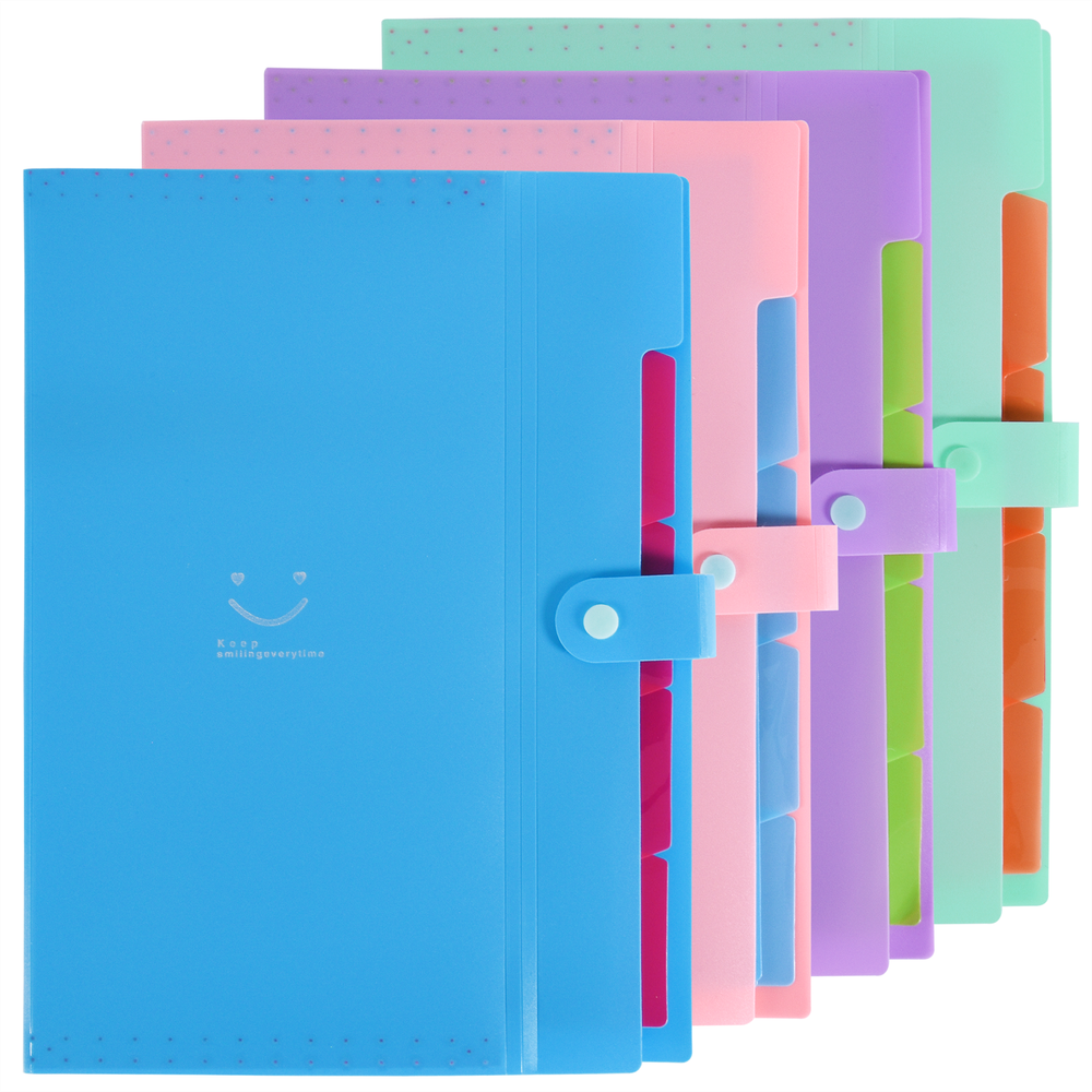 Colourful Plastic File Organisers Pack Of 4