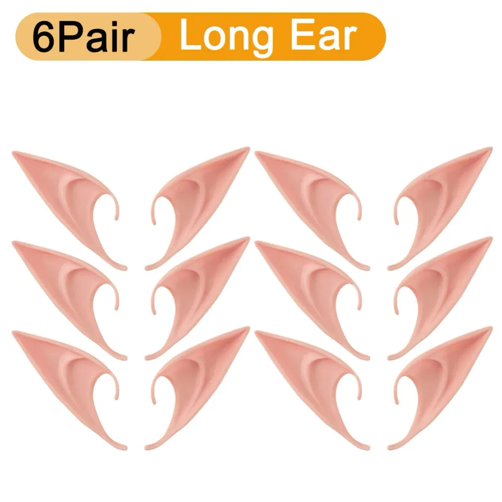 1-20Pairs Cosplay Latex Fairy Angel Elf Ears Halloween Masquerade Party Costumes Halloween Party Decoration Supplies Photo Props