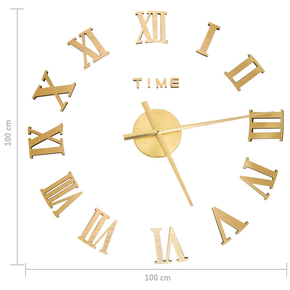 3D Floating Wall Clock Modern Design 100 cm XXL