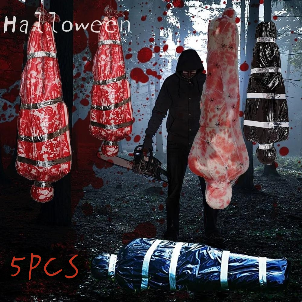 Halloween Dead Victims Props Outdoor Horror Fake Bloody Corpses Haunted House Hanging Decorations Halloween Horror Decorations