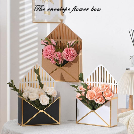 Creative Hand-Folded Folded Envelope Flower Box Flower Gift Box For Bridal Florist Gift Packing Box Valentines Day Crafts Party