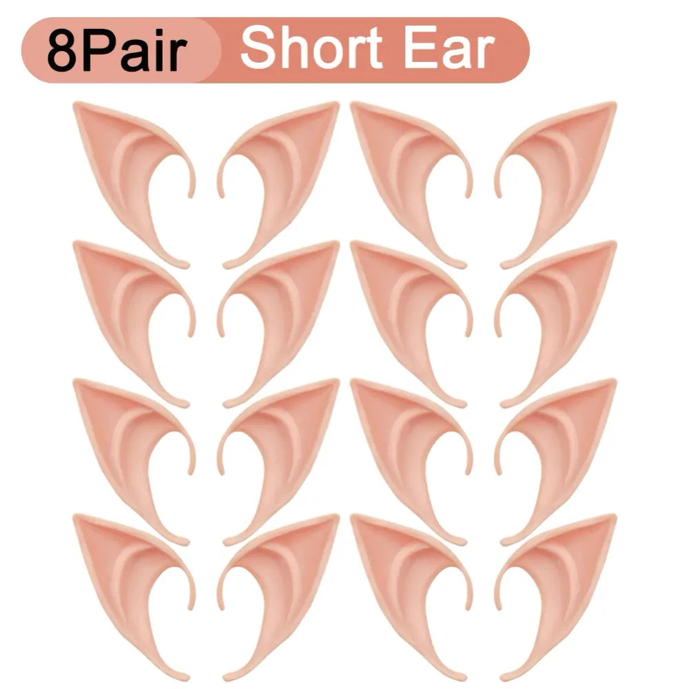 1-20Pairs Cosplay Latex Fairy Angel Elf Ears Halloween Masquerade Party Costumes Halloween Party Decoration Supplies Photo Props