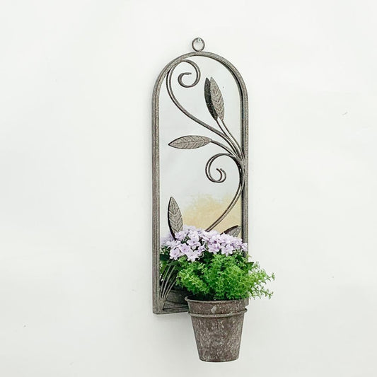 64CM WALL MIRROR WITH SINGLE PLANTER