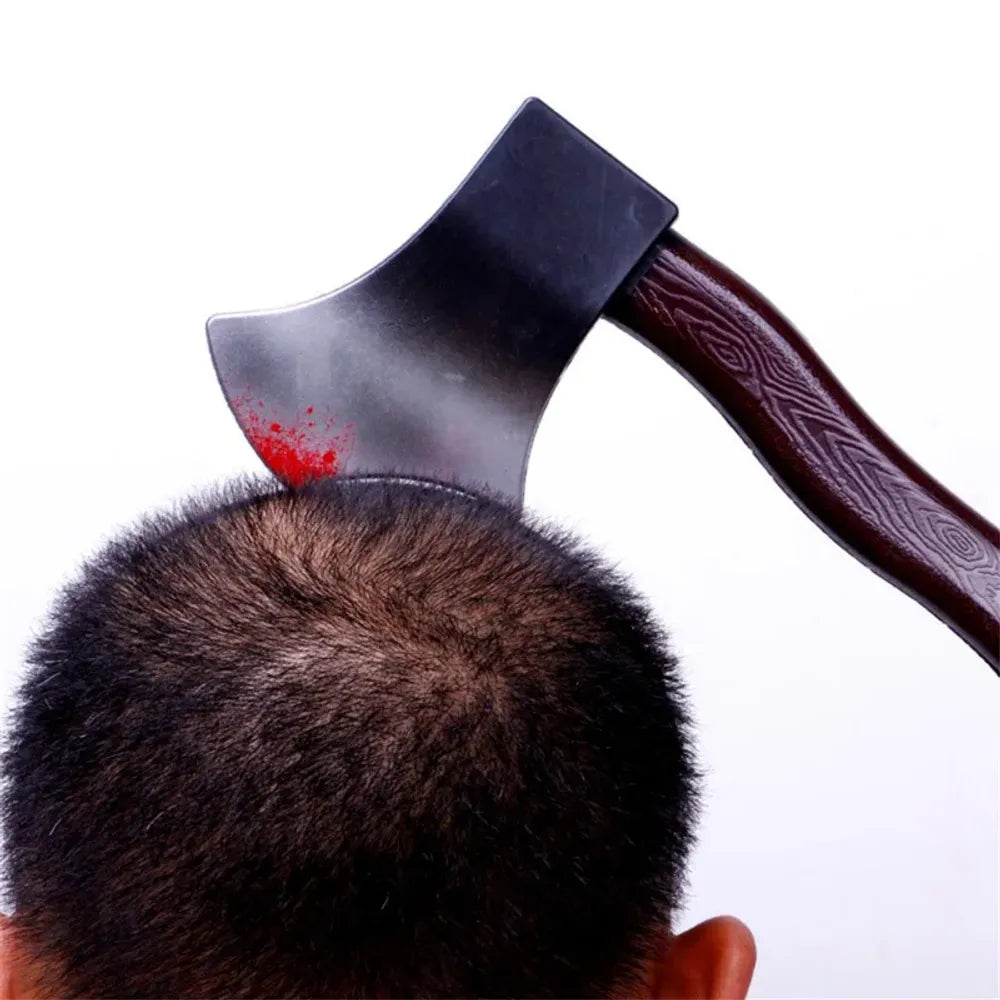 Halloween Horror Props Blood Fake Ax Saws Knife Headband for Halloween Party Masquerade Mischief Props Decoration Supplies