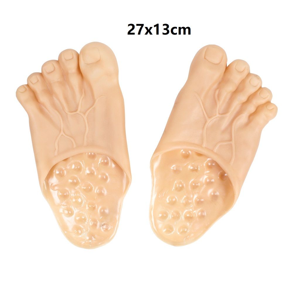 1 Pair Simulation Giant Funny Slippers Toe Shoes Halloween Big Feet Spoof Bare Feet Halloween Tricky Simulation Big Feet Shoes