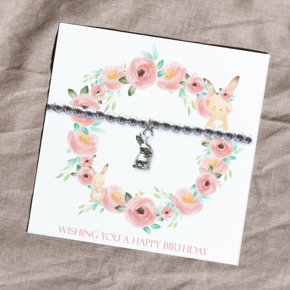 Happy Birthday Bracelet - Bunny Card