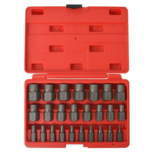 vidaXL 25 Piece Multi-Spline Screw Extractor Set Steel