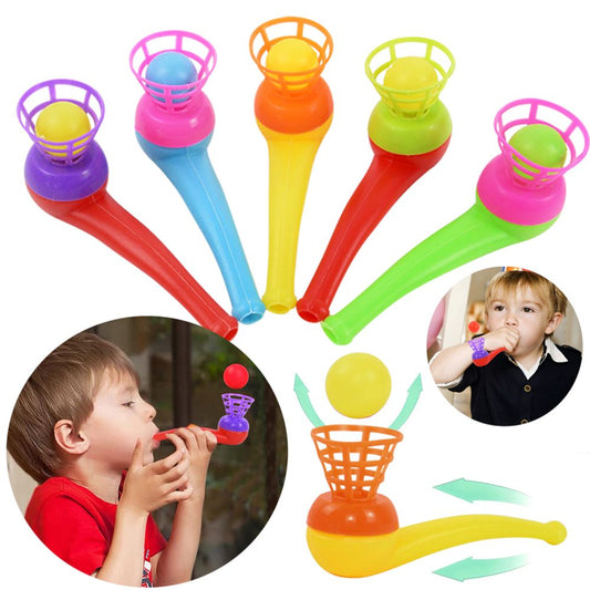 6/12Pcs Magic Blowing Pipe Floating Ball Kids Favors Games Balance Training Toys Wedding Birthday Party Piñatas Gifts Bag Filler